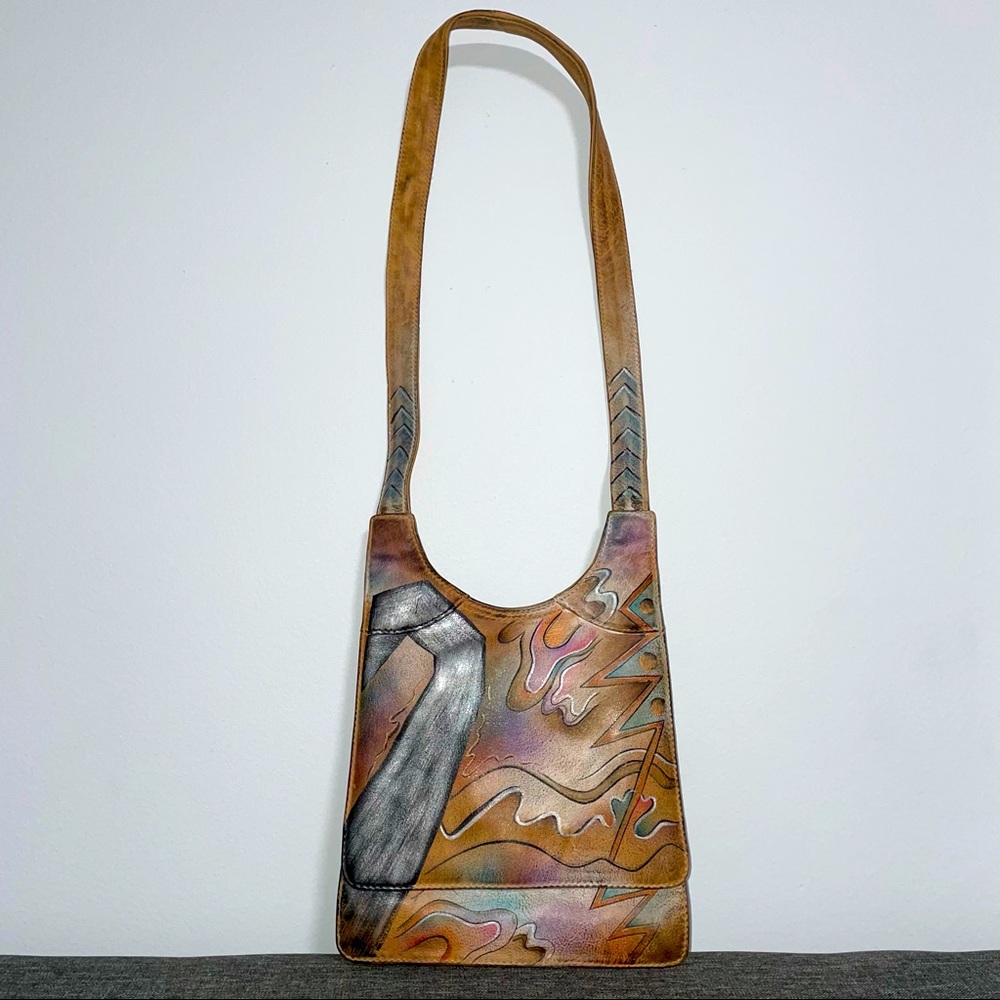 Authentic Anuschka Hand-Painted Leather Bag